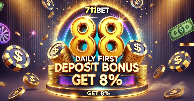 Daily First Deposit Bonus Get 8%